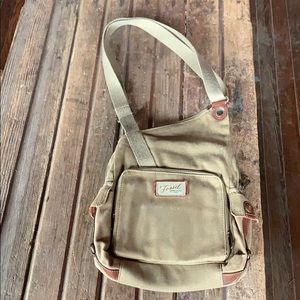 Canvas convertible backpack fossil purse